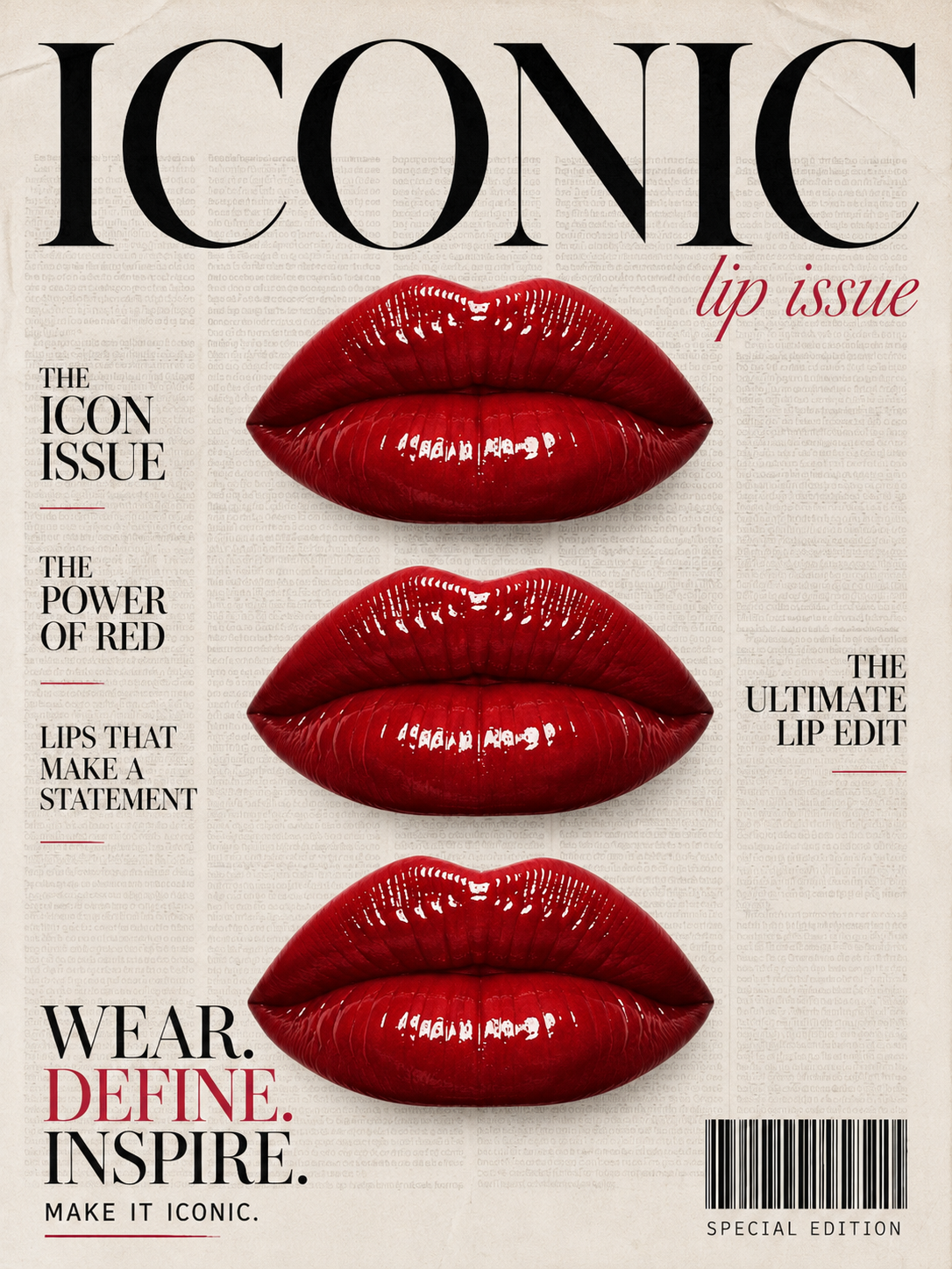 The Lip Issue — Iconic Beauty Cover
